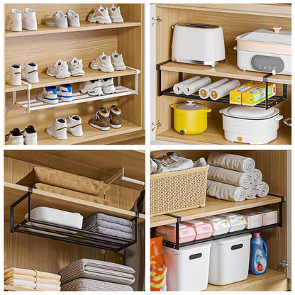📦✨ 50% KORTING! Alsof je een verborgen extra plank uit het niets tovert die elke kast, keuken en badkamer in 1 seconde verdubbelt! Uitschuifbaar, geen boren, geen sporen – alleen pure, georganiseerde ruimte.