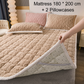 🛏️🔥 50% KORTING! Nooit meer koude nachten of verschoven dekbedden! Deze jacquard warme matras & kussenslopen met 3D quilting en antislip houden je warm en op hun plek – heerlijk zacht!