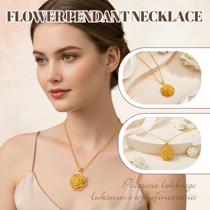 Elegante gouden bloemenhanger ketting