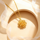 Elegante gouden bloemenhanger ketting