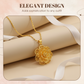 Elegante gouden bloemenhanger ketting