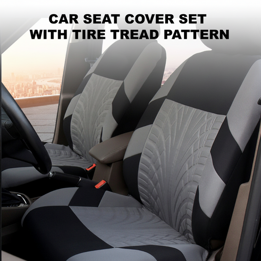 Autostoelhoesenset met bandenprofielpatroon