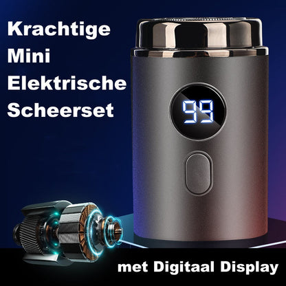 ❄️Zomerfresh 50% Korting!🔥Mini Electric Shaver with Digital Display – 3D Floating Head, 18-Blade Pocket Shaver for Travel & Daily Grooming
