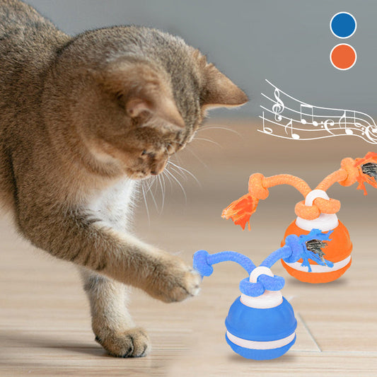 Interactieve rollende kattenbal met vogelgeluiden
