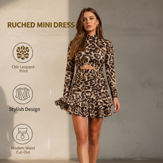 🔥 Damesrok met luipaardprint & ruches – Zacht, vrouwelijk en wild | Nu 50% korting 💖