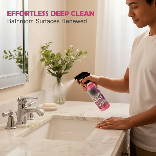 💥🛁 50% KORTING! Stop met schrobben! Deze diepreinigende badkamerreiniger lost kalk, zeepresten en schimmel direct op – veilig voor glas, tegel, keramiek en RVS. Eén spray, sprankelend resultaat!