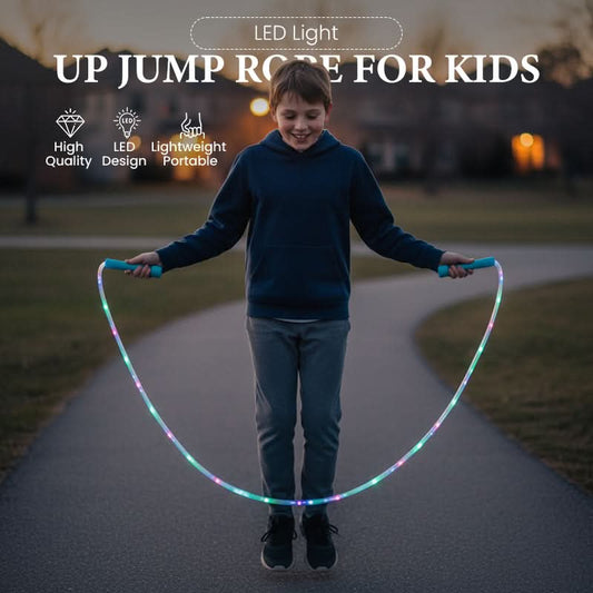 🎉 Nieuwjaars Aanbieding - 53% KORTING! ✨ LED Springtouw voor Kinderen – Speel in Stijl met Magische Lichtshow! 💡