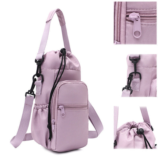 🎒✨ 50% KORTING! Van wandeling tot winkel: gepolsterde tas met telefoonvak houdt je fles ijskoud, je essentials veilig, en je handen vrij – één tas, álles mee.