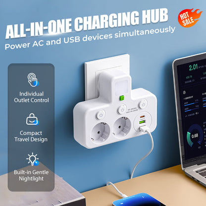 Slimme stekkerdoos met USB-poorten