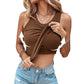 Geribbelde tanktop voor dames met plankbeha