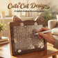 Wooden Cat Savings Box with Goal Tracker