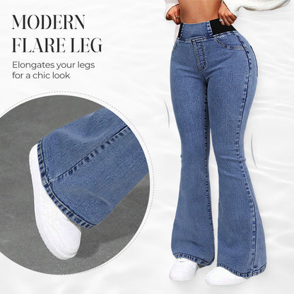 🎁2026 Nieuw binnen 50% KORTING💥👖Dames high-waist stretch flared denim jeans🚀