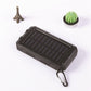 Draagbare powerbank op zonne-energie, oplader op zonne-energie met twee LED-zaklampen, powerbank voor op reis en kamperen