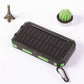 Draagbare powerbank op zonne-energie, oplader op zonne-energie met twee LED-zaklampen, powerbank voor op reis en kamperen