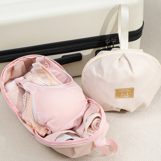 🎁👙 50% KORTING! Nooit meer geplette bh's in je koffer! Deze bolvormige opbergtas beschermt je lingerie, ordent alles netjes en ritst soepel open – reizen wordt eindelijk zorgeloos!