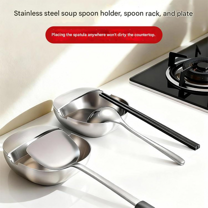 🥄💥 50% OFF! Stop met het schoonmaken van spetters van je fornuis! Deze RVS lepelsteun vangt élke druppel saus en olie en houdt je aanrecht blinkend schoon.