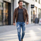 🎁2026 Nieuw binnen 50% KORTING💥Stijlvolle ripped skinny jeans voor heren