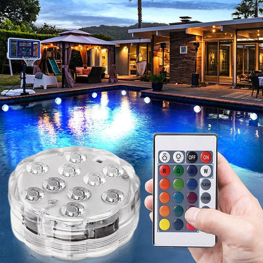 🌞Fris De Lente In Met 50% Korting!✨Waterdichte RGB-zwembadverlichting met afstandsbediening | SMD5050 LED's – 16 kleuropties + wisselende kleurmodi