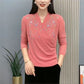 Elegante wikkelblouse met V-hals en versieringen voor dames