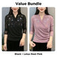 Elegante wikkelblouse met V-hals en versieringen voor dames