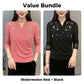 Elegante wikkelblouse met V-hals en versieringen voor dames