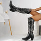 Kniehoge cowboylaarzen