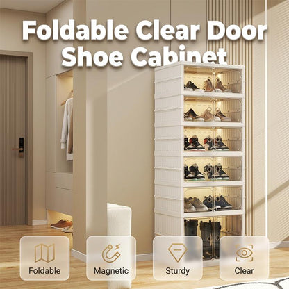 🚪👟 50% KORTING! Nooit meer schoenen in de gang! Deze opvouwbare schoenenkast met heldere magnetische deuren zet je in seconden neer – geen gereedschap, geen stof, altijd overzicht!