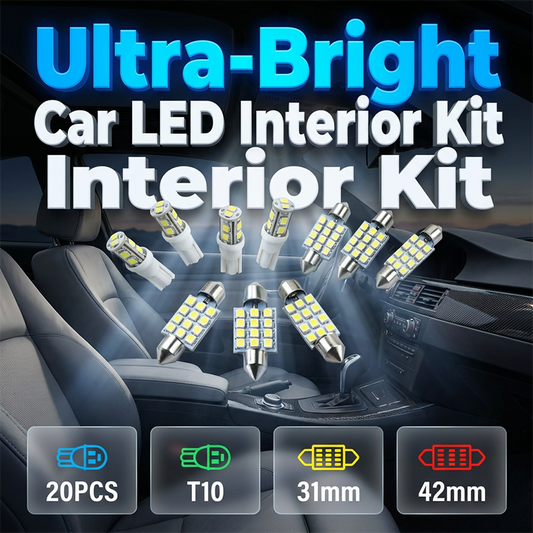 🚗💡 50% KORTING! Alsof je een zon in elke fitting draait en je hele interieur in een showroom verandert! 20 LED's, van daklamp tot kenteken, in één set. Eén upgrade, en je auto straalt alsof hij net uit de dealer komt!
