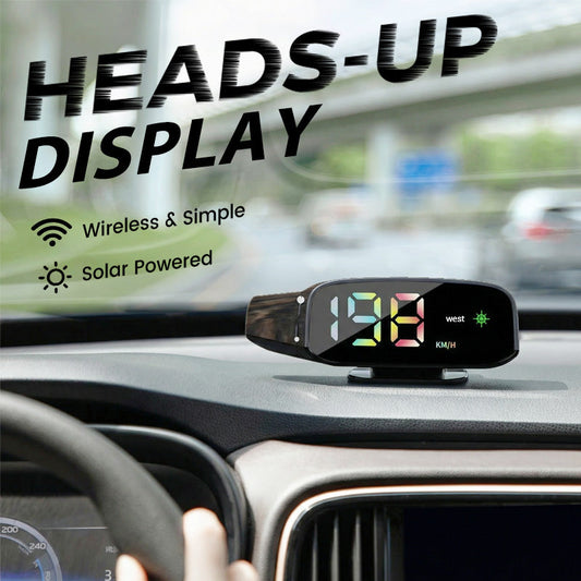 Snelheidsmeter met head-up display voor auto's op zonne-energie