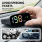 Snelheidsmeter met head-up display voor auto's op zonne-energie