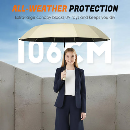 🌂✨ Van zomerzon tot herfststorm – in één beweging open! Jouw robuuste all-season paraplu, nu razend populair!