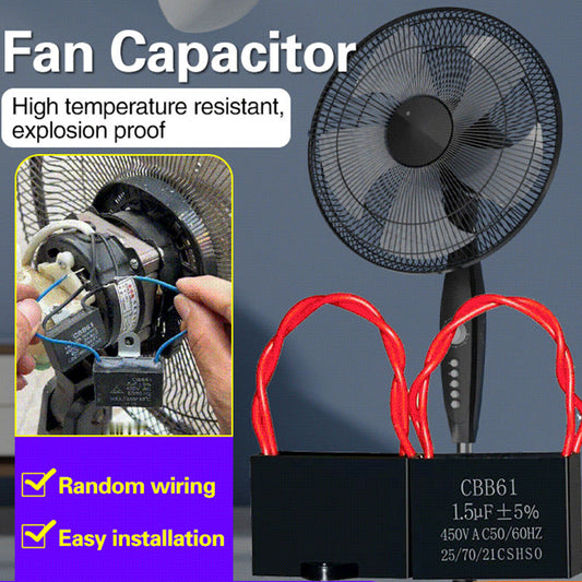 🚑💨 50% KORTING! Stop met het weggooien van je ventilator omdat hij niet meer aanslaat! Deze universele condensator vervang je in 5 minuten, en je ventilator draait weer als nieuw – geschikt voor álle types!