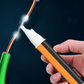 ⚡🔊 50% KORTING! Nooit meer per ongeluk een stroomdraad aanraken! Deze inductieve spanningstester piept en flitst bij 12-240V, zonder contact – met zaklamp, slechts 37g, en onverwoestbaar. Veiligheid in je borstzak!