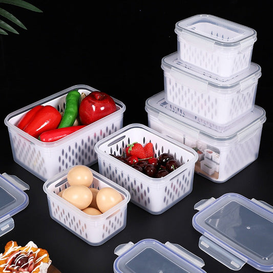 ⏳Tijdelijk Aanbod⏰ 3-Delige Berrybewaarset voor Koelkast | Fruitbakjes met Afvoerlade | Houdt Producten Droog & Langer Vers