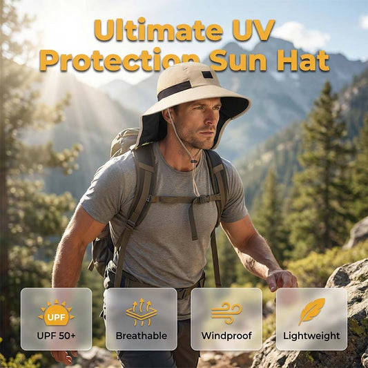 🧢☀️ 50% KORTING! Alsof je een draagbare parasol op je hoofd klikt die je nek, oren en gezicht in de schaduw houdt! UPF 50+, windvast, en ademend – nooit meer verbranden.