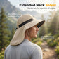 🧢☀️ Hoed met brede rand, UPF 50+ bescherming en nekbeschermer 🛡️
