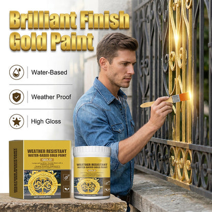 🥳💛 50% KORTING! 50K+ verkocht! Nooit meer gouden verf die na één seizoen vervaagt! Dé weerbestendige waterbasis goudverf met briljante metallic glans – voor metaal, hout & steen!