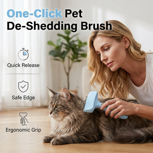 🐾✨ 50% KORTING! Stop met het plukken van haar uit een borstel! Eén klik, en al het losse haar valt eruit – diepe ondervacht reiniging zonder de huid te irriteren.