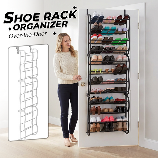 👟 50% KORTING! Stop met het struikelen over die berg schoenen bij de voordeur! Dit 24-vaks deur-rek hang je zonder gereedschap op, en al je schoenen zweven ineens aan de deur – je vloer is eindelijk van jou!