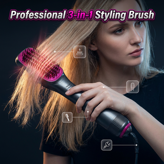 💨💇‍♀️ 50% KORTING! Alsof je een kapper in een borstel hebt die je haar in één beweging droogt, ontwart en volume geeft! Geen armkramp meer, geen brandlucht – alleen salonhaar.