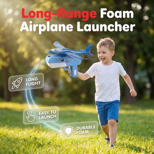 🦕💥 50% KORTING! Van bankzitter naar dino-piloot in 2 seconden! Deze foam plane launcher met schattig dino-design katapulteert je vliegtuigje de lucht in – looping of glijvlucht, jij kiest. Buiten spelen was nog nooit zo episch!