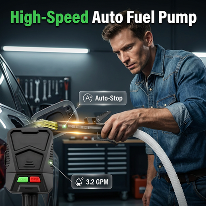 ⛽⚡ 50% KORTING! Brandstof overhevelen was nog nooit zo snel! Deze automatische pomp slokt 12 liter per minuut op en stopt vanzelf voordat er een druppel naast valt. Geen gehijg, geen benzine in je mond!