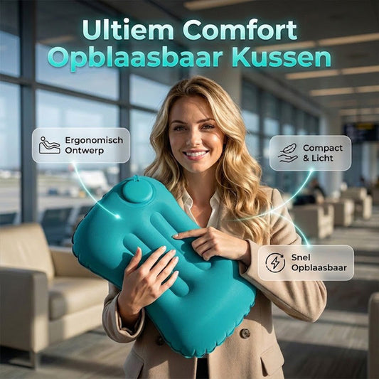 ✈️50% KORTING! Opgevouwen zo plat als een krant, maar druk één keer en hij blaast zichzelf op tot een ergonomisch slaapwonder! Van vliegtuigstoel tot bureaustoel – je nek, rug en hoofd smeken om deze wolk!