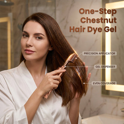 💇‍♀️✨ 50% KORTING! Nooit meer naar de kapper! Deze haarkleurgel met kam geeft je in één stap een rijke kastanjebruine kleur – geen geknoei, geen kleurverschil, gewoon salonkwaliteit thuis!