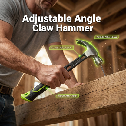 🔨🏗️ Extra stevige multifunctionele klauwhamer – van professionele kwaliteit en warmtebehandeld – antisliphandgreep, ideaal voor het plaatsen van kozijnen, sloopwerk of doe-het-zelfklussen – duurzaam en goed uitgebalanceerd 🛠️