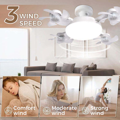 🌀 Nieuwe plafondventilatorlamp met E27-fitting – 2-in-1 stille LED-ventilator met afstandsbediening, energiezuinige combinatie van verkoeling & verlichting voor thuis, in de slaapkamer