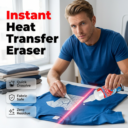 ⚰️✨ 50% KORTING! Stop met het dragen van die lelijke opdruk die je er met geen mogelijkheid afkreeg! Deze snelle lijmverwijderaar tilt de transfer eraf, absorbeert de lijm, en laat je stof maagdelijk schoon achter – alsof de print er nooit heeft gezeten!