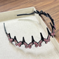 💎👸Set met golvende kristallen haarbanden - Lichtgewicht, antislip, meisjesachtig en vrouwelijk haaraccessoire, sprankelende, met kristallen versierde golvende haarband voor bruiloften en dagelijks gebruik, meisjesachtige en vrouwelijke artikelen