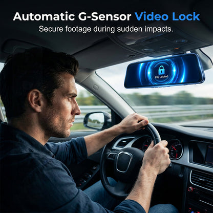 🚗💥 Zie alles voor én achter je! Deze tweelens spiegel-dashcam met 170° panorama, nachtzicht en G-sensor beschermt elke rit. Parkeren wordt kinderspel!