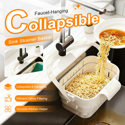 🗑️✨ 50% KORTING! Stop met het vissen naar smerige etensresten uit je gootsteen! Dit slimme zeefje hangt aan de rand, vangt alles, en met één klik kieper je de troep in de prullenbak – zonder je handen vuil te maken!